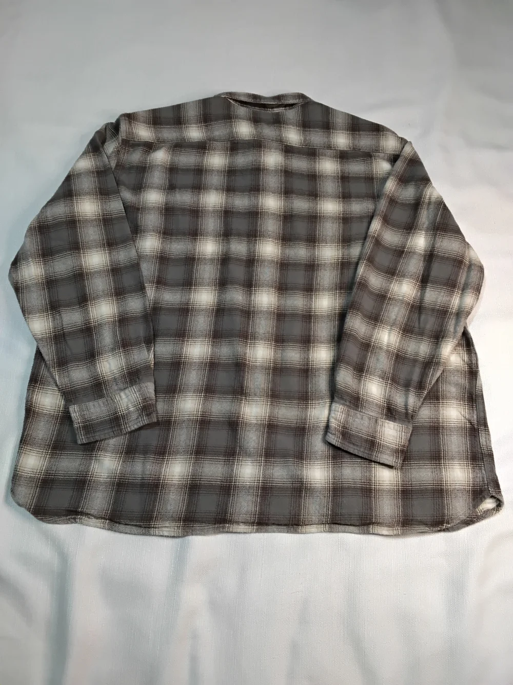 Levi's Gray & White Plaid Long-Sleeve Button-Down Shirt Flannel Sz XXL.
